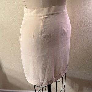 NWOT Vintage Preview Collection Cream Silk Skirt Size 2P